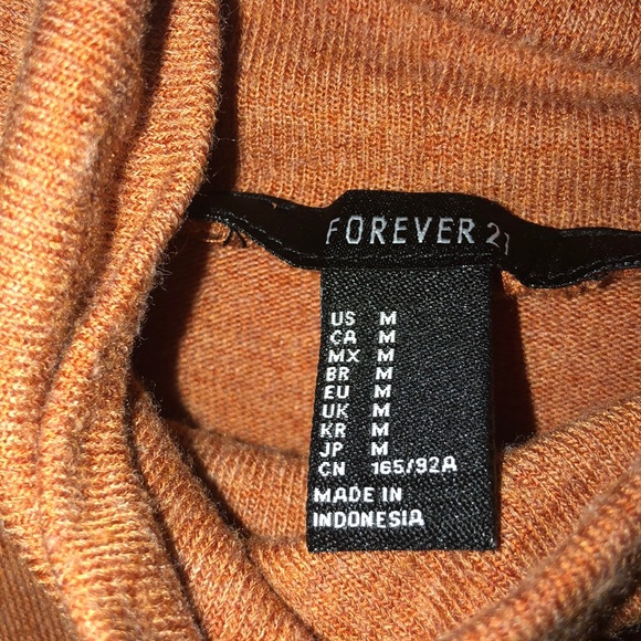 Orange cold shoulder sweater top - Picture 2 of 3